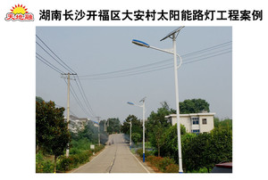 湖南长沙开福区大安村太阳能路灯工程案例